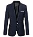 Beninos Mens Blazer Jacket Slim Fit Casual One Button Sport Coats (302 Navy, XL)