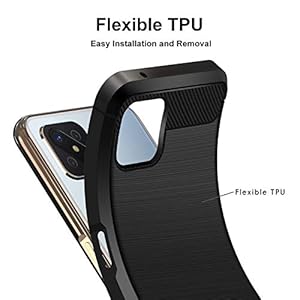 iVoler Cover per Oppo Reno4 Z 5G / Oppo Reno 4Z 5G con 3 Pezzi Pellicola Vetro Temperato, Fibra di Carbonio Nero… - immagine 3