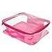 Medium Clear Travel Packing Cube/See-Through Clothes Organizer for Carry on & Checked Suitcase, RV or Camping/Transparent Storage Cell/Doll Storage/Game Day Stadium Approved (Pink)