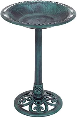 Amazon Com Giantex Pedestal Bird Bath Feeder Freestanding Outdoor