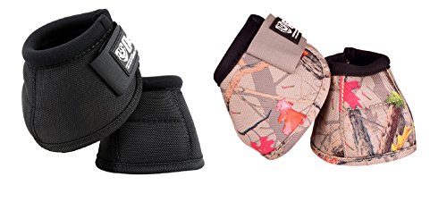 Cashel No Turn Bell Boots for Horses, Equine - Pair, XX-Small X-Small, Small, Mini, Medium, Large or X-Large Color: Black or Hot Leaf