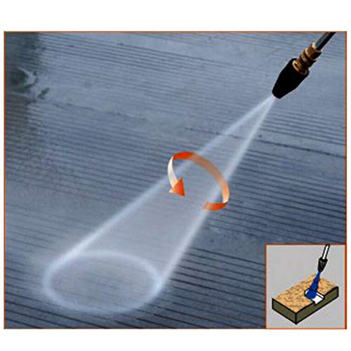 Pressure Washer Rotating Turbo Nozzle, 3600 PSI, Standard 1/4" BSP Quick Connect Turbo Spray Nozzle, Spray Tip 2.5-4, Compatible with all Petrol and Diesel Pressure Washers, TLT Retail (35mm) - Thumbnail 2