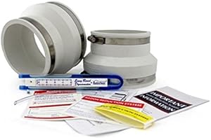 HEALTHY AIR SOLUTIONS Radon Fan Installation Kit (Rubber couplings, manometer and system labels) (4x6, White)