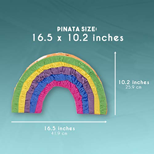 6 Rainbow+Pinata+Birthday+Supplies+Multicolored