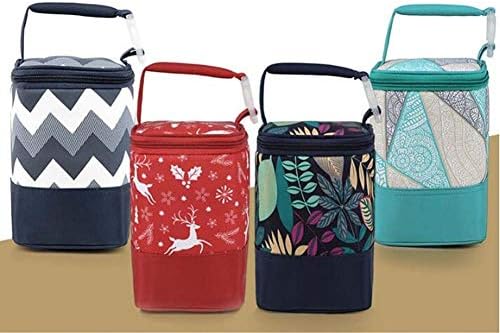 Vikea Travel Carrier Baby Insulated Bottle Bag for Breastmilk Bottle Heater Baby mom Bags, Warmer Or Cooler, Thermal Feeding Warmer Bottle Bag, an Ideal Solution for Feeding on The go (Red)