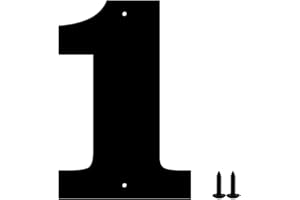 SANSHAOYE 4 Inch House Numbers and Metal Letters for Outdoor Signs – Coated Address Letters for Garden, Door, and Mailbox Decoration, House Letters for Outside with Easy Installation Nail Kit (Number 1)