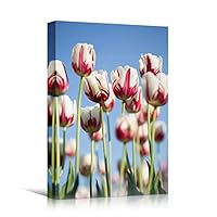 Canvas Wall Art White Fields Bohemian Colorful Floral Group Multicolor Photography - 12x18 inches