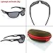 Siren Mens Polarized Sports Sunglasses & Case – Gray Lens Black and Gray Frame