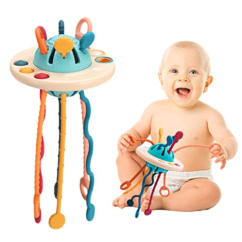 Travel Toys for 1 Year Old Boys GirlsUFO Food Grade Silicone Pull