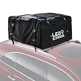 Car Roof Bag, Waterproof Cargo Top Storage Bag, 20 Cubic Feet Heavy Duty Rooftop Bag Vehicle Soft Shell Carrier Bag, Fits All Cars with Roof Rack, 4 Reinfored Straps Included