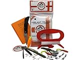 Vigilant Trails&reg; Pocket-Survival Fishing Kit Stage-1 | Includes Large Hand Reel to Keep Your Line Organized | Terminal Tackle | Lures | Lock Back Knife