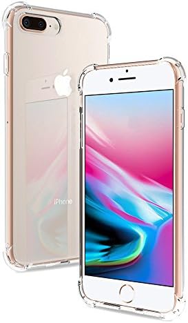 iPhone 7 Plus Case, iPhone 8 Plus Case, Crystal Clear Shock Absorption Technology Bumper Soft TPU Cover Case for Apple (iPhone 7/8 Plus)