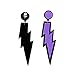 ZeroShop Women Fashion Retro Neon Lightning Earrings