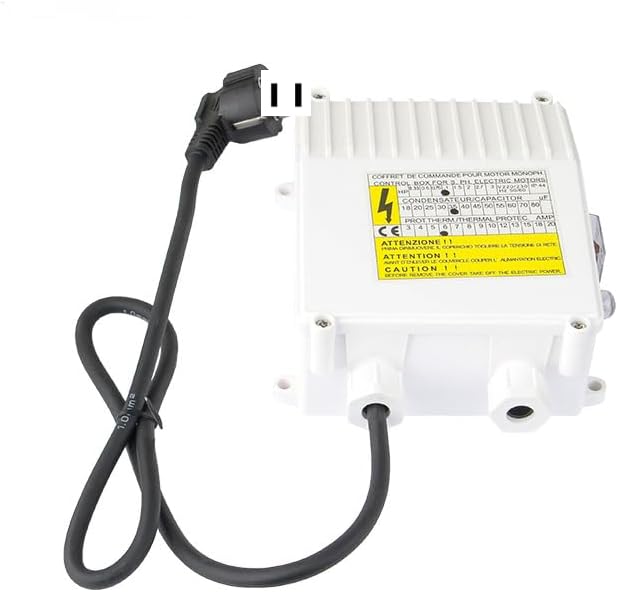 SWLECA Deep Well Pump Control Box 750-2200W ABS Corded Electric Submersible