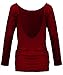 Dreagal Women's O Neck Backless Sexy Long Sleeve T Shirt Blouse