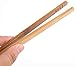 Lawei 12 Pack Bamboo Toast Tongs, 7 inch Reusable Bamboo Tongs with Anti-slip Design, Kitchen Utensil Tongs for Cooking, Toast, Bread, Tea, Fruit and Pickles