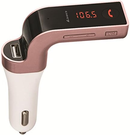 USB Car Charger,Prime Autobots Music Player and Bluetooth FM Transmitter (Rose Gold)