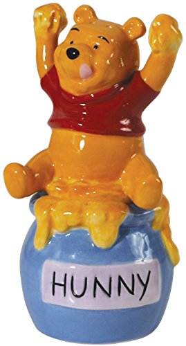 Westland Giftware Magnetic Ceramic Disney Pooh's Honey Salt and Pepper Shaker Set, 5-Inch