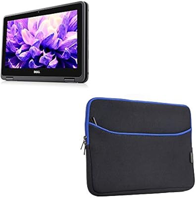 Boxwave Dell Inspiron Chromebook 11 3181 Case Softsuit With Pocket Soft Pouch Cover W Sleeve For Dell Inspiron Chromebook 11 3181 Jet Black With Blue Trim Buy Online At Best Price In Uae Amazon Ae