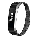 For Fitbit Alta Bands and Fitbit Alta HR Bands Milanese Loop Stainless Steel Metal Bracelet with Unique Magnet Clasp Replacement Bands for Fitbit Alta and Fitbit Alta HR