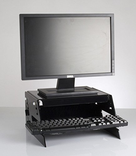 Desktop Innovations Height Adjustable Monitor Stand With Keyboard
