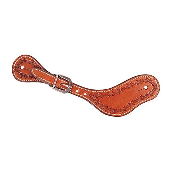 Rodeo-Hard-Cashel-Cowboy-Barbwire-Spur-Strap-Chestnut