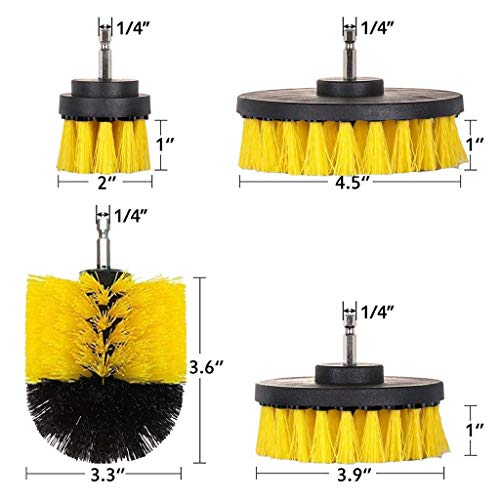 image for Kidirt Electric Drill Cleaning Brush 4-Piece Set, Multi-Purpose Drill 