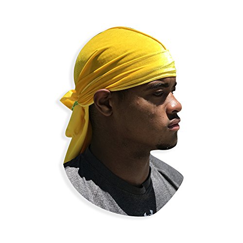 Velvet Du-RAG -Premium Quality- Wave Cap-Durag (Yellow)