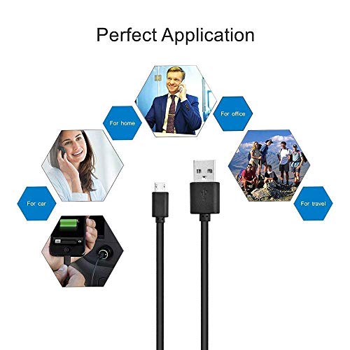 KEAIDUO 10W 5V 2A Replacement Rapid Charger AC Power Adapter with 5.0 Ft Micro-USB Cable for Tablet Hd, Hdx 6" 7" 8.9" 9.7" Tablets and Phones, Tab Power Supply Cord - Thumbnail 4