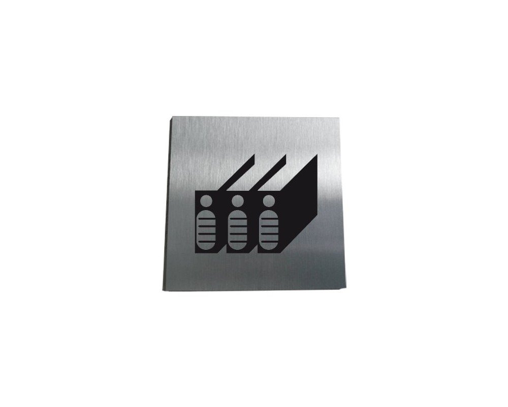 AUA SIGNALETIQUE - Plaque Aluminium Brossé Archives 03-130x130 mm