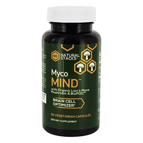 Natural Stacks: MycoMIND - Brain Cell Optimizer - 30 Day Supply - Mental Performance - May Boost Memory - Lion's Mane Mushroom Extract for Mental Clarity - BioPQQ - Extra Antioxidant Boost