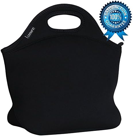 Insulated Neoprene Lunch Bag with Heavy-Duty Zipper