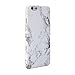 EVERMARKET(TM) White Marble Pattern Soft Rubber TPU Case Cover and 1 Clear Screen Protector for Apple iPhone 5 5S