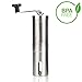 Kitchen PROP Manual PREMIUM STAINLESS Coffee Grinder with ADJUSTABLE Ceramic Conical Burr Mill, AEROPRESS Compatible with Portable, BEST Coffee Mill and Coffee Maker for Travel, Camping and Hiking
