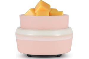 Copinpin Candle Wax Melt Warmer for Scented Yankee Jar Candle Wax 3-in-1 Oil Burner Electric Wax Warmer Fragrance Warmer for Home Office and Bedroom as Gifts for Mom Grandma Women Girls Pink