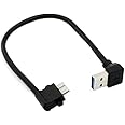 chenyang USB 3.0 to Micro USB 3.0 90 Degree Angled Extension Data Cable 20cm