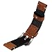 20mm Brown Genuine Leather Watchband Wristwatch Watch Band Stainless Buckle