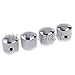 YMC Chrome-Dome-Knob-4pc 4 Pieces Chrome Brass Dome Knob for Etc Guitar or Bass