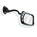 Suction Wide-Angle Blind Spot 3" Mirror with Flex-Neck - Real Convex Glass - Carbon Fiber Look