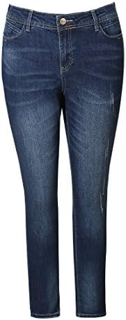 MSSHE Women's Plus Size Skinny Stretchy Jeans High Rise Thick Jeans