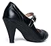 J. Adams Mary Jane Oxford Pumps - Cute Low Kitten Heels - Retro Round Toe Shoe with Ankle Strap - Kym