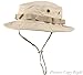 Boonie Hat Tactical Ripstop Headwear Bucket Hat with Map Pocket Chin Strap for Wargame Sports Hunting Fishing UV Protection Cap with Oversized Brim for Outdoor Military Hat with Brass Vents