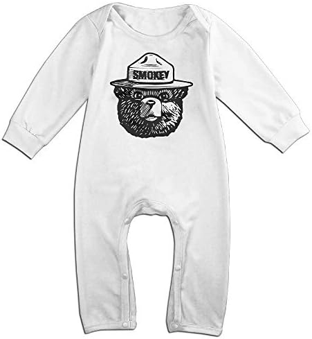 Duola Smokey Bears For 6-24 Months Toddler Cute Long Sleeved Tee White Size 18 Months