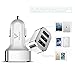 Volmate VOL66A-WS 6.6A / 33W Portable Travel Charger Rapid 3 USB Ports Car Charger With Smart Sharing IC