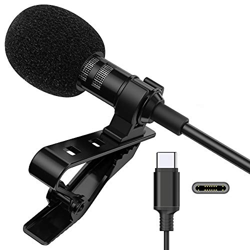 Mini Microfono Lavalier 1.5M/5FT Clip-on Interviste Microfono Mini Mic