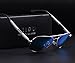 FEIDU Mens Polarized Aviator Sunglasses Metal Frame Unisex Sun Glasses FD9001 (blue/silver, 2.28)
