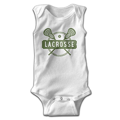 EVPOPC LVMI Lacrosse Sports Newborn Baby Sleeveless Bodysuits One Pieces Summer Romper White
