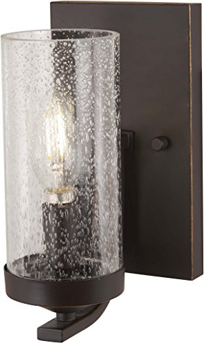Minka Lavery Wall Sconce Lighting 4651-579 Elyton Wall Lamp Fixture, 1-Light 60 Watts, Downton Bronz