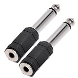 Musiclily 1/8 3.5mm Female to 1/4 6.35mm Male Mono Guitar Audio Headphone Jack Adapter Converter Connector((Pack of 4)