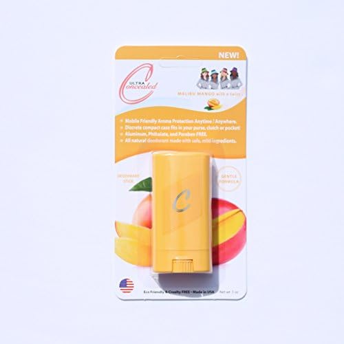 Ultra Concealed Malibu Mango with a Twist Natural Deodorant (Aluminum Free, Paraben Free, Propylene Glycol Free, 5 oz.